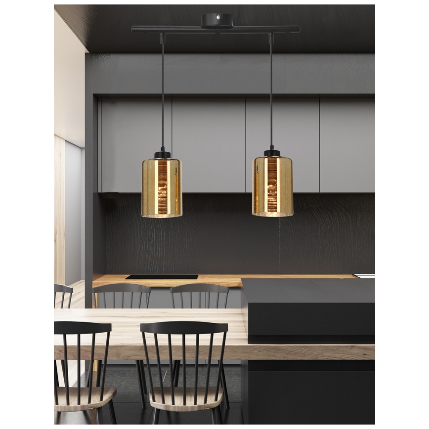 Пендел COX 2xE27/60W/230V златист