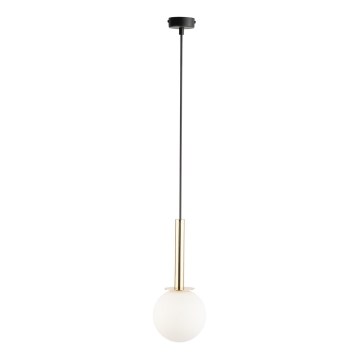 Пендел DAISY 1xG9/12W/230V Ø 14 см златист/черен/бял