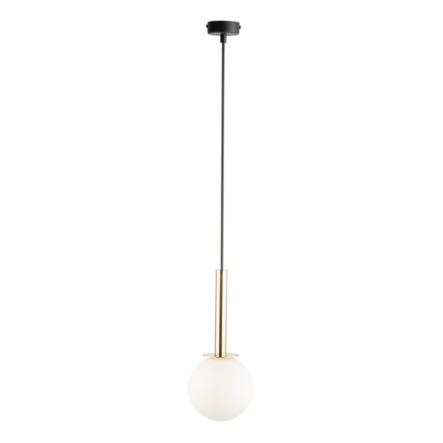 Пендел DAISY 1xG9/12W/230V Ø 14 см златист/черен/бял