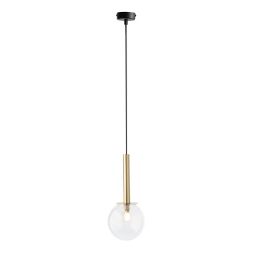 Пендел DAISY 1xG9/12W/230V Ø 14 см златист/черен/прозрачен