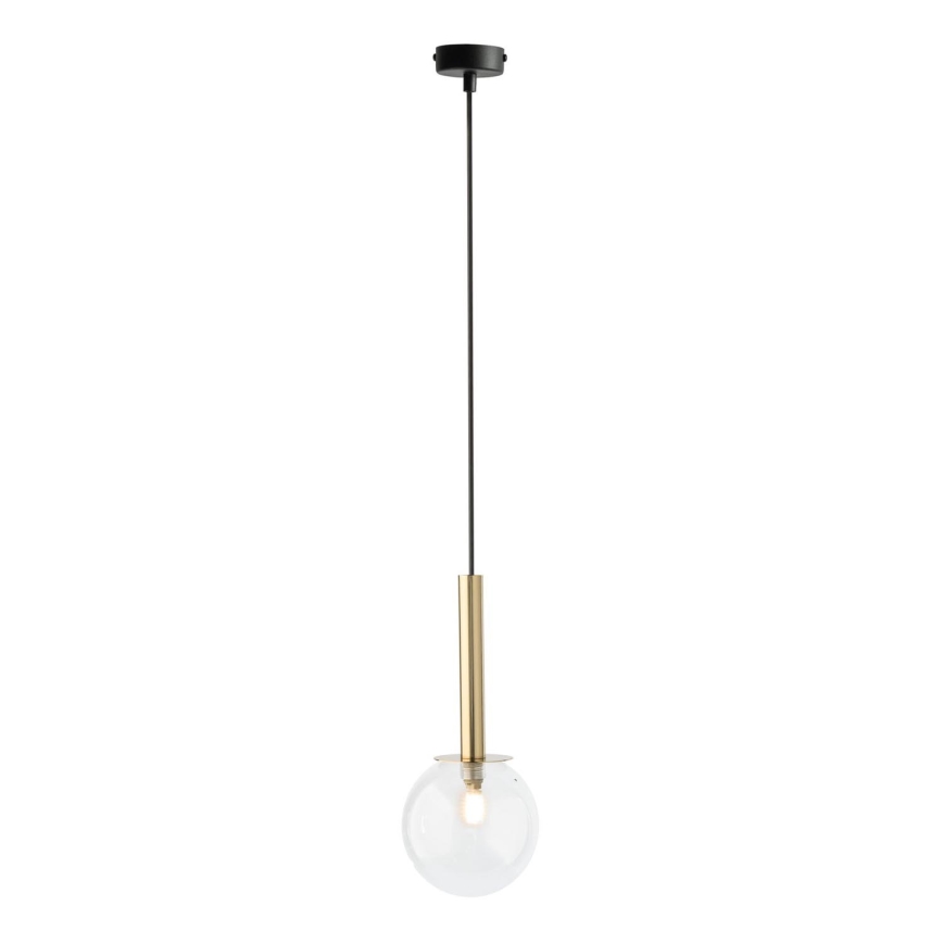 Пендел DAISY 1xG9/12W/230V Ø 14 см златист/черен/прозрачен