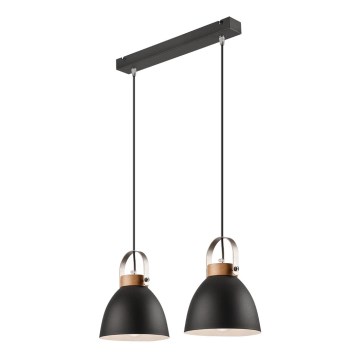 Пендел DANIELLE 2xE27/60W/230V бук - FSC сертифицирано