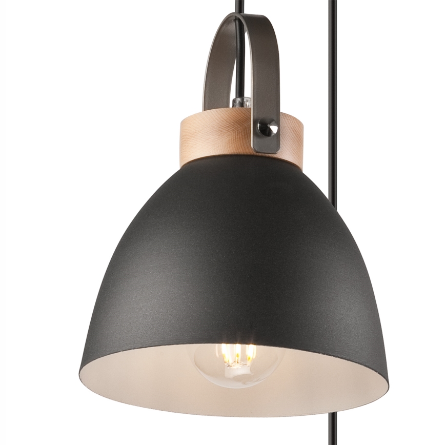 Пендел DANIELLE 3xE27/60W/230V бук - FSC сертифицирано