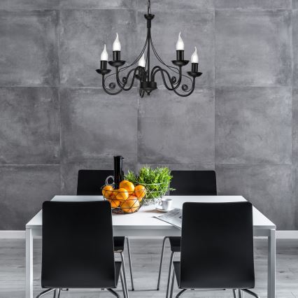 Пендел DONATO 5xE14/40W/230V черен