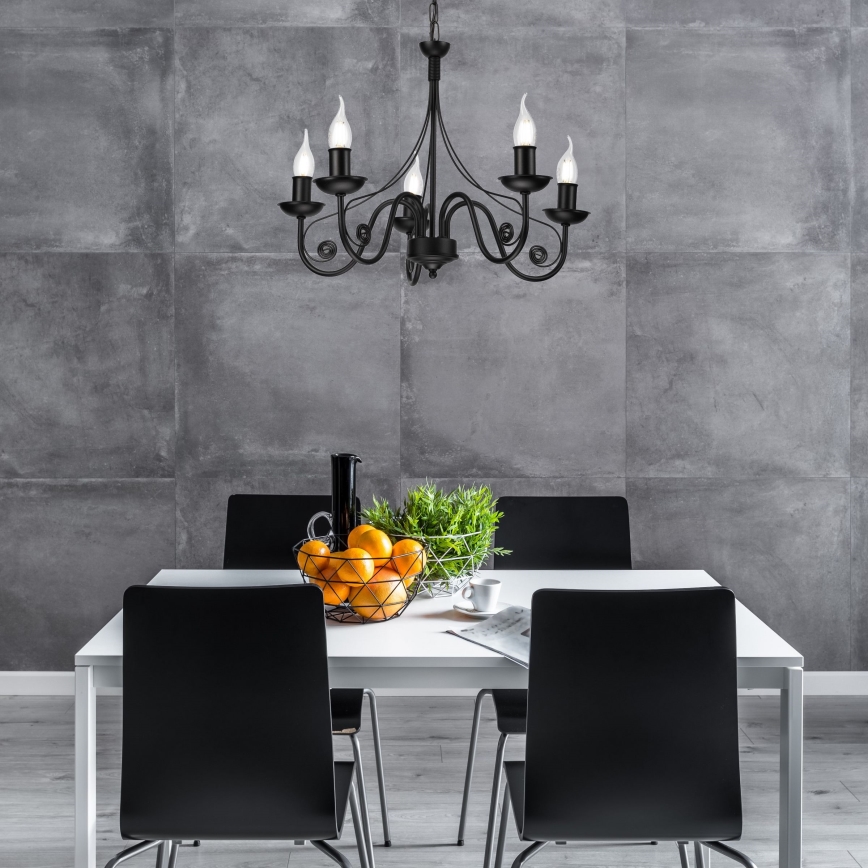 Пендел DONATO 5xE14/40W/230V черен