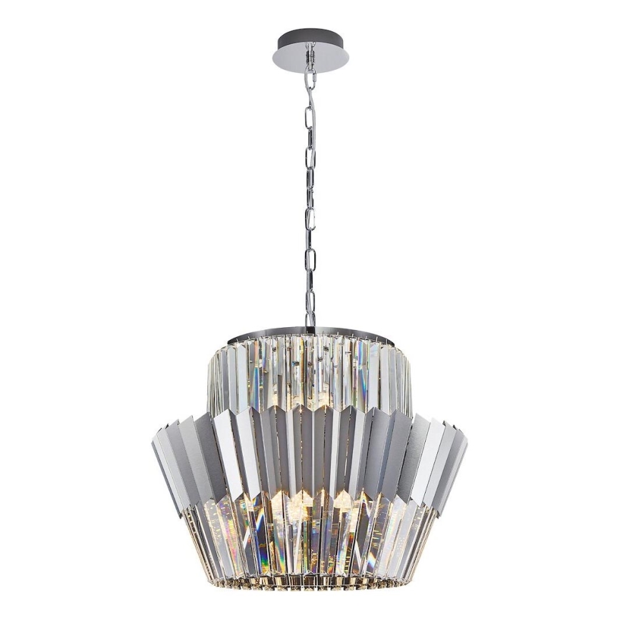 Пендел DONNA 12xE14/40W/230V Ø 55 см матов хром