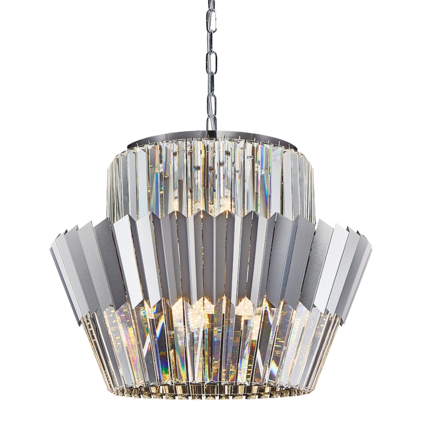 Пендел DONNA 12xE14/40W/230V Ø 55 см матов хром