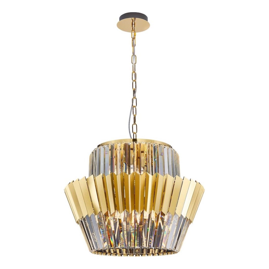 Пендел DONNA 12xE14/40W/230V Ø 55 см златист