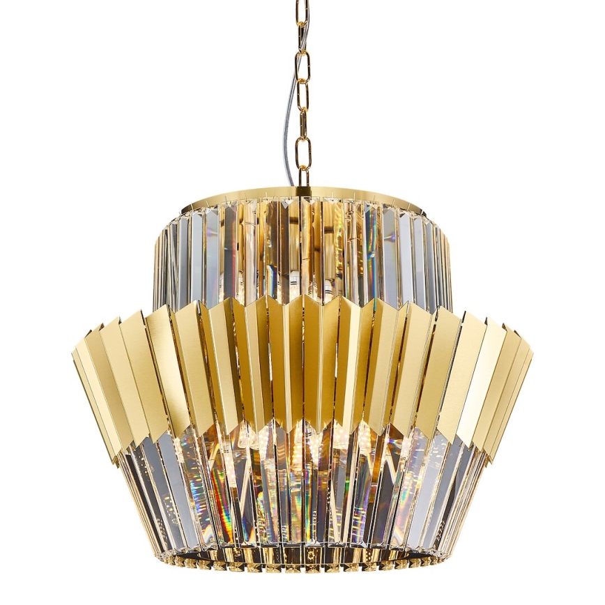Пендел DONNA 12xE14/40W/230V Ø 55 см златист