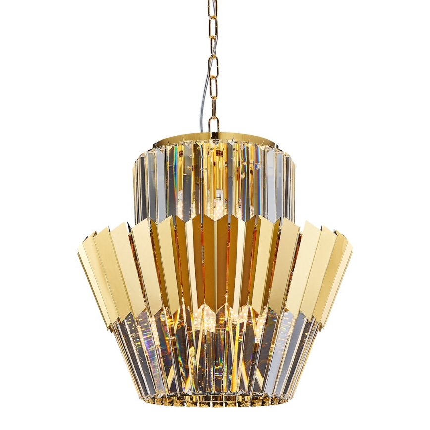 Пендел DONNA 9xE14/40W/230V Ø 45 см златист