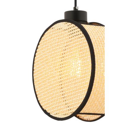 Пендел DRUM на кабел 1xE27/60W/230V бежово/черно