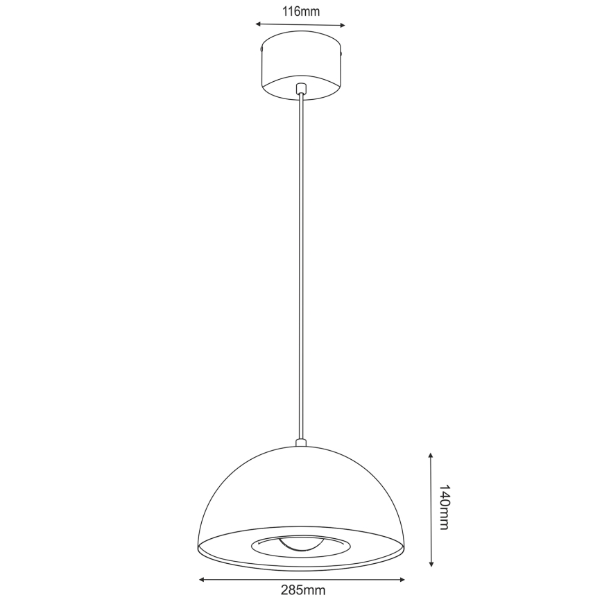 Пендел ELGUND 1xE27/15W/230V Ø 28,5 см бежов