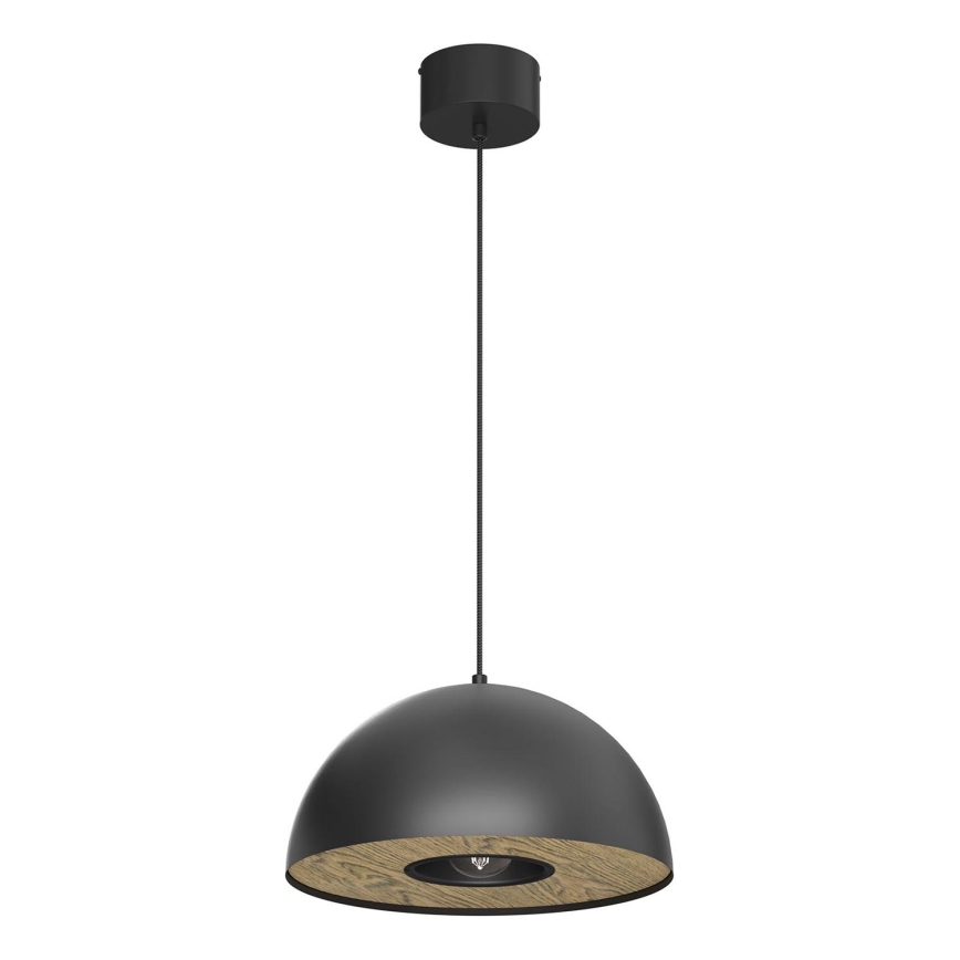Пендел ELGUND 1xE27/15W/230V Ø 35 см черен
