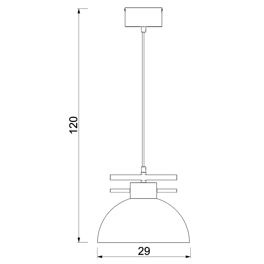 Пендел ESTATE 1xE27/15W/230V зелен