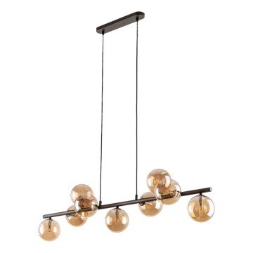 Пендел ESTERA 9xG9/6W/230V кафяв/опушен бежов