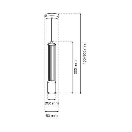 Пендел ESTILO 1xGU10/40W/230V черен