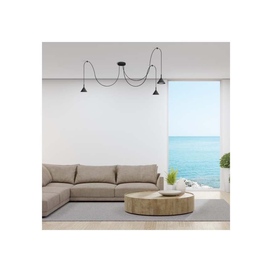 Пендел ETNA LONG 3xGX53/10W/230V паяк черен