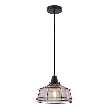 Пендел FACTORY 1xE27/11W/230V бежов/черен