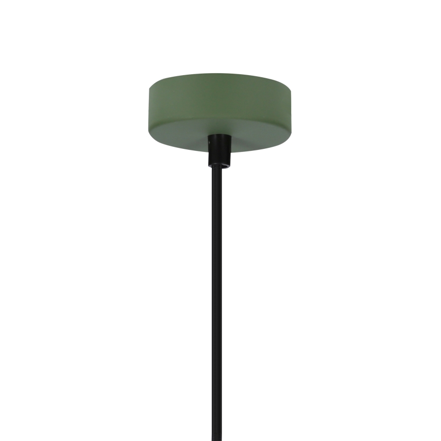 Пендел FARO 1xE27/40W/230V зелен/бук