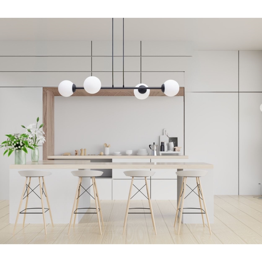 Пендел FIRA 4xE27/60W/230V черен