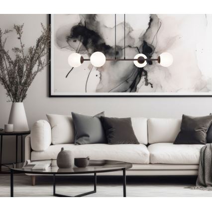 Пендел FIRA 4xE27/60W/230V черен