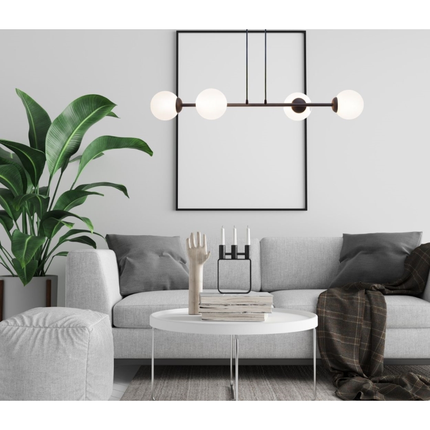 Пендел FIRA 4xE27/60W/230V черен