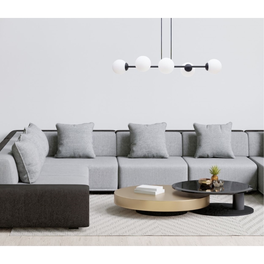 Пендел FIRA 5xE27/60W/230V черен