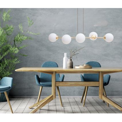 Пендел FIRA 5xE27/60W/230V златист