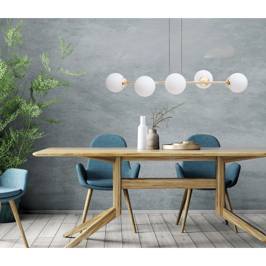 Пендел FIRA 5xE27/60W/230V златист