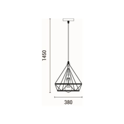 Пендел FLARE 1xE27/15W/230V Ø 38 см бежов