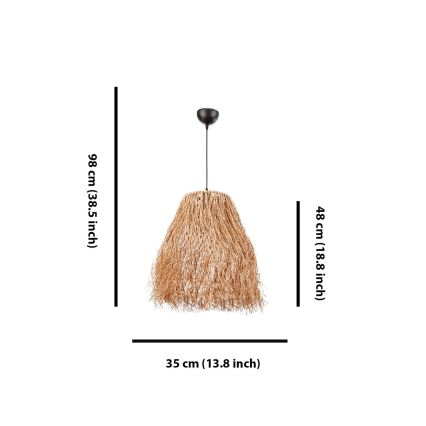 Пендел FRINGE 1xE27/40W/230V рафия