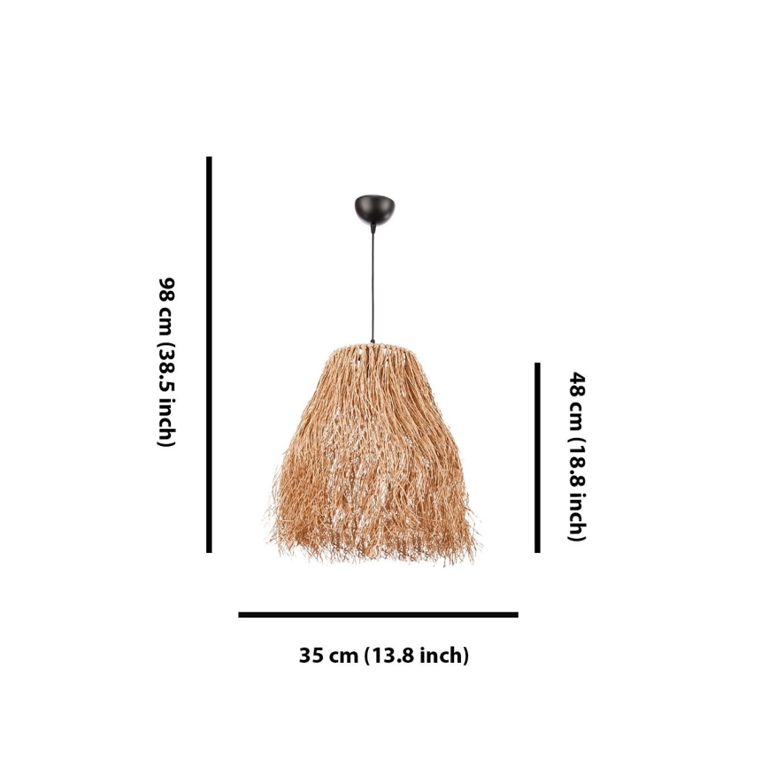 Пендел FRINGE 1xE27/40W/230V рафия