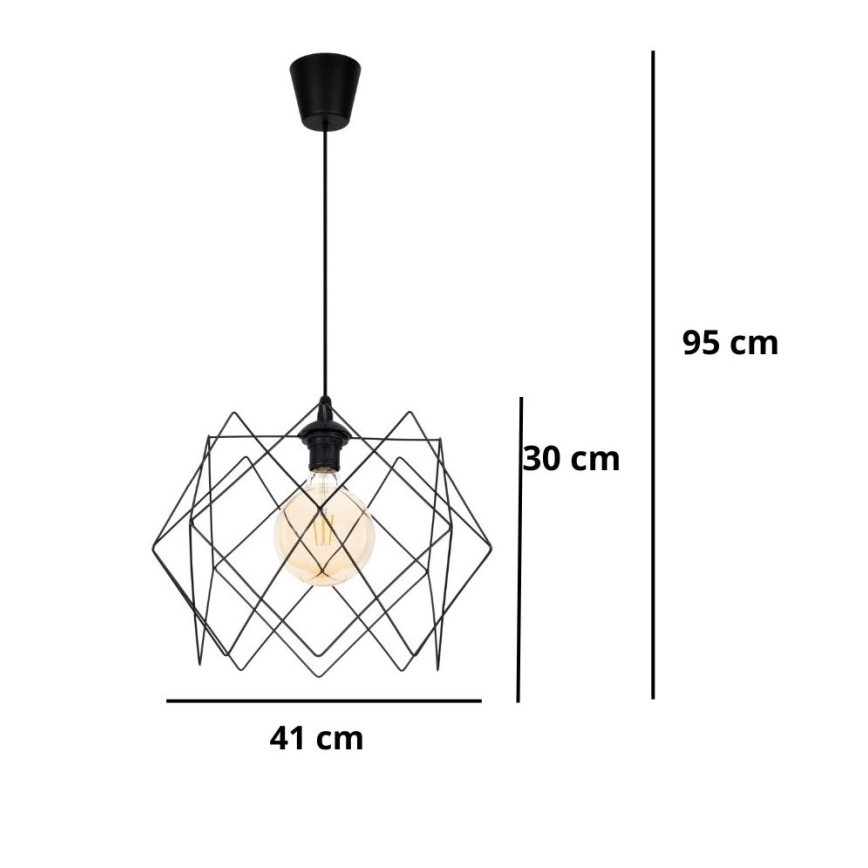 Пендел GALL 1xE27/60W/230V черен