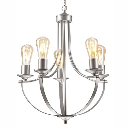 Пендел GINA 5xE27/60W/230V матов хром