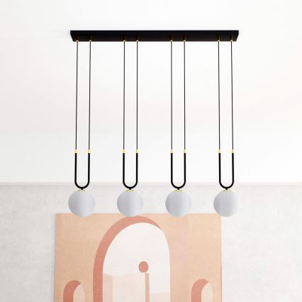 Пендел GLAM 4xE14/10W/230V черен