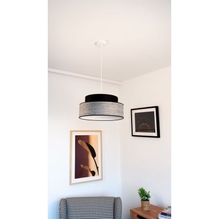 Пендел GRACE 1xE27/60W/230V черен/сив