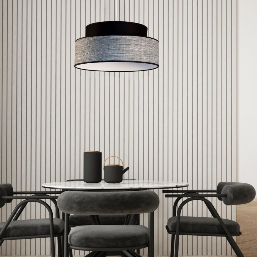 Пендел GRACE 1xE27/60W/230V черен/сив
