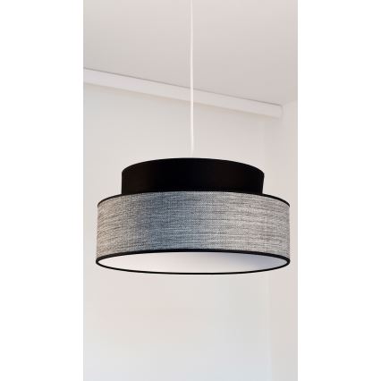 Пендел GRACE 1xE27/60W/230V черен/сив