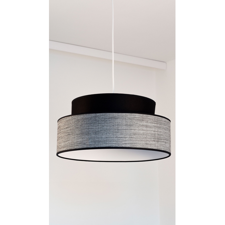 Пендел GRACE 1xE27/60W/230V черен/сив
