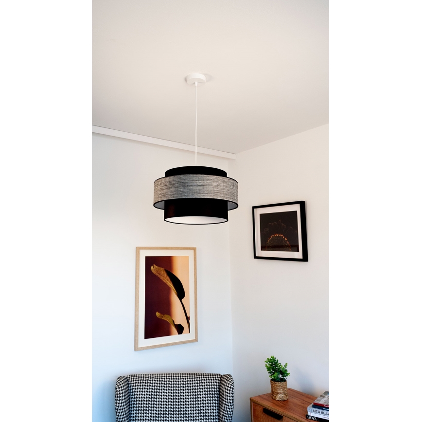 Пендел GRACE 1xE27/60W/230V черен/сив