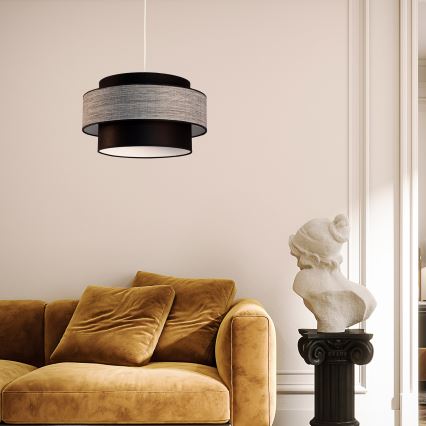 Пендел GRACE 1xE27/60W/230V черен/сив