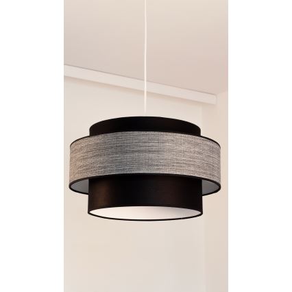 Пендел GRACE 1xE27/60W/230V черен/сив