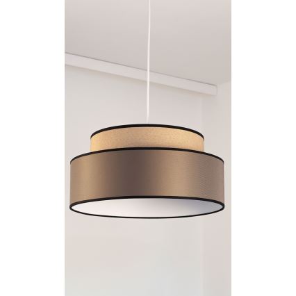 Пендел GRACE 1xE27/60W/230V Ø 40 см бежов/кафяв