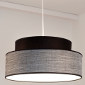 Пендел GRACE 1xE27/60W/230V Ø 40 см черен/сив