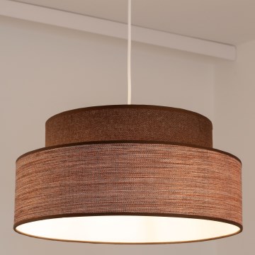 Пендел GRACE 1xE27/60W/230V кафяв/бежов