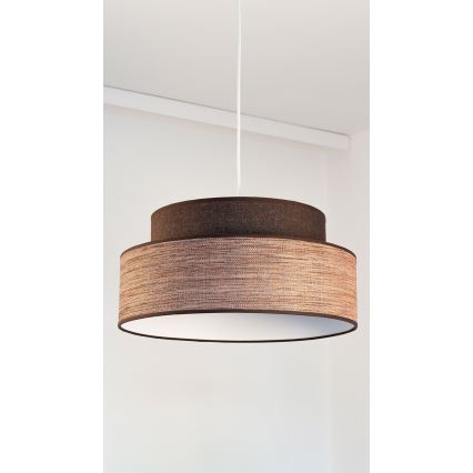 Пендел GRACE 1xE27/60W/230V кафяв/бежов