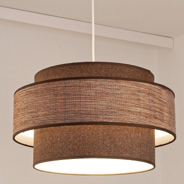 Пендел GRACE 1xE27/60W/230V кафяв/бежов