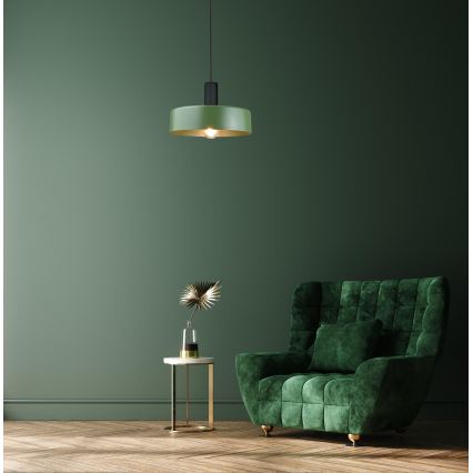 Пендел HAKI 1xE27/60W/230V зелен/черен