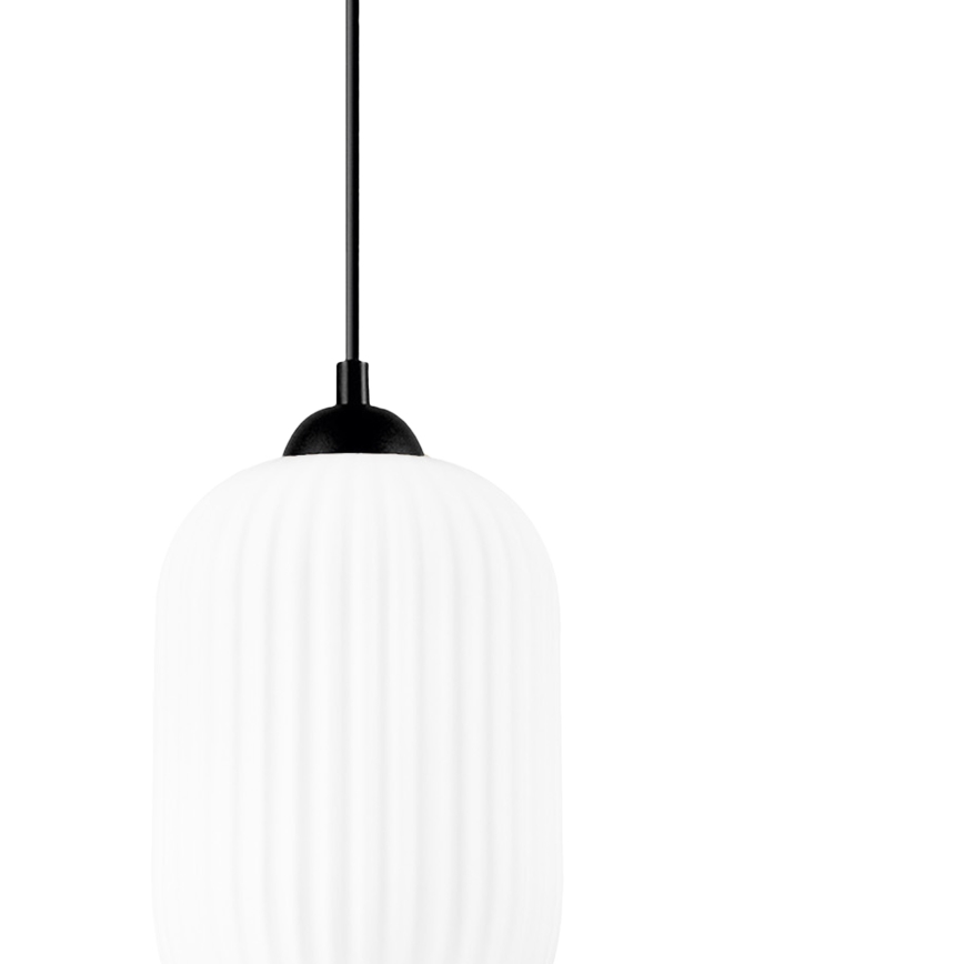 Пендел HARMA 1xE27/15W/230V Ø 14 см бял/черен