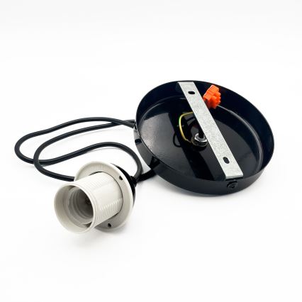 Пендел HARMA 1xE27/15W/230V Ø 14 см бял/черен